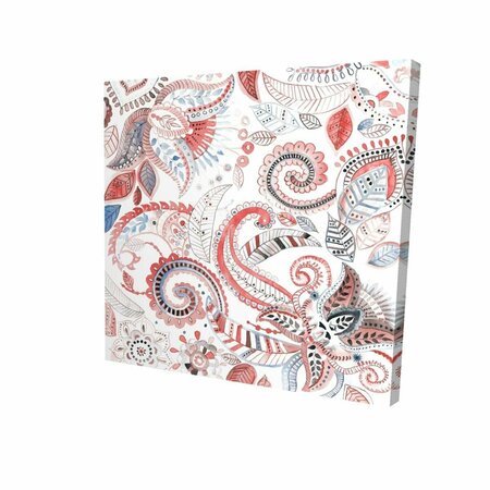 FONDO 16 x 16 in. Paisley Pattern-Print on Canvas FO3337507